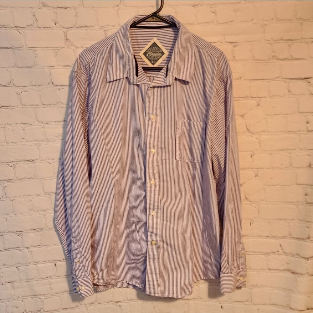 Men's Consesus Classics "Carbon Peached" longsleeve button-down shirt, size XL